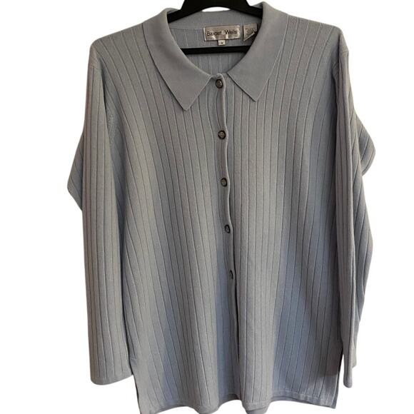 Baxter and Wells Gray Button Up Shirt Sz M - Picture 1 of 4